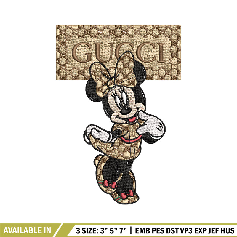 Minnie gucci Embroidery Design, Disney Embroidery, Embroidery File, Brand Embroidery, Logo shirt, Digital download.jpg