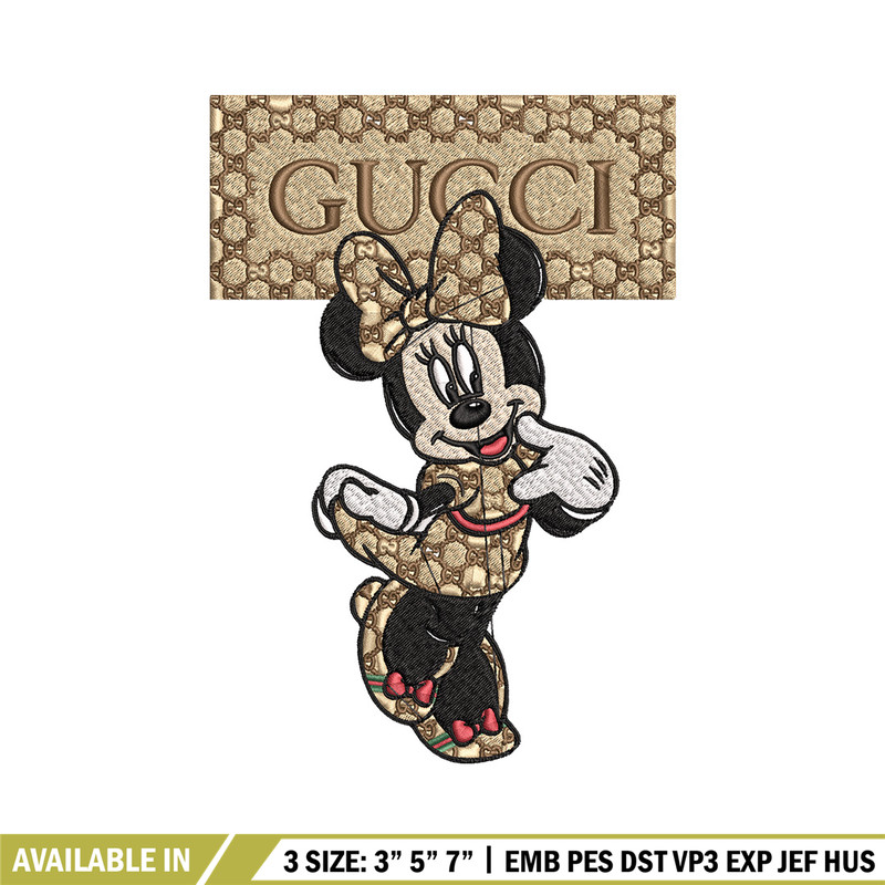 Minnie gucci Embroidery Design, Gucci Embroidery, Brand Embroidery, Logo shirt, Embroidery File, Digital download.jpg