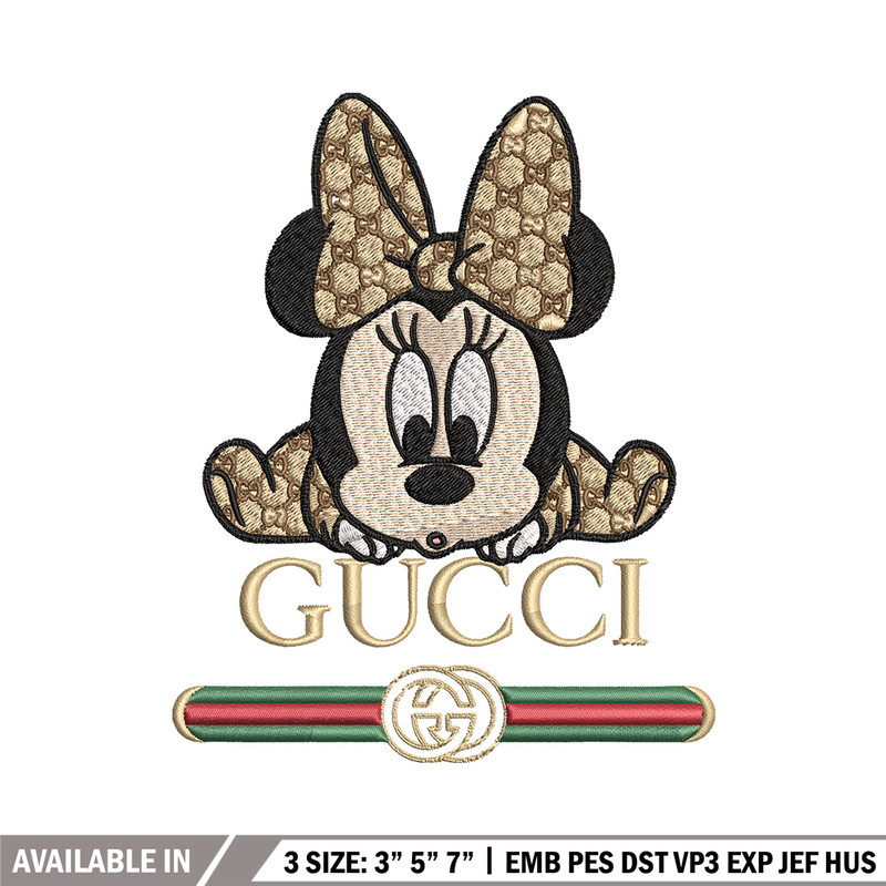 Minnie baby gucci Embroidery Design,Gucci Embroidery, Embroidery File, Logo shirt, Sport Embroidery, Digital download.jpg