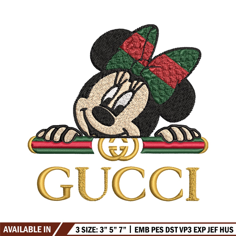 Minnie gucci head Embroidery Design, Gucci Embroidery, Brand Embroidery, Logo shirt, Embroidery File, Digital download.jpg