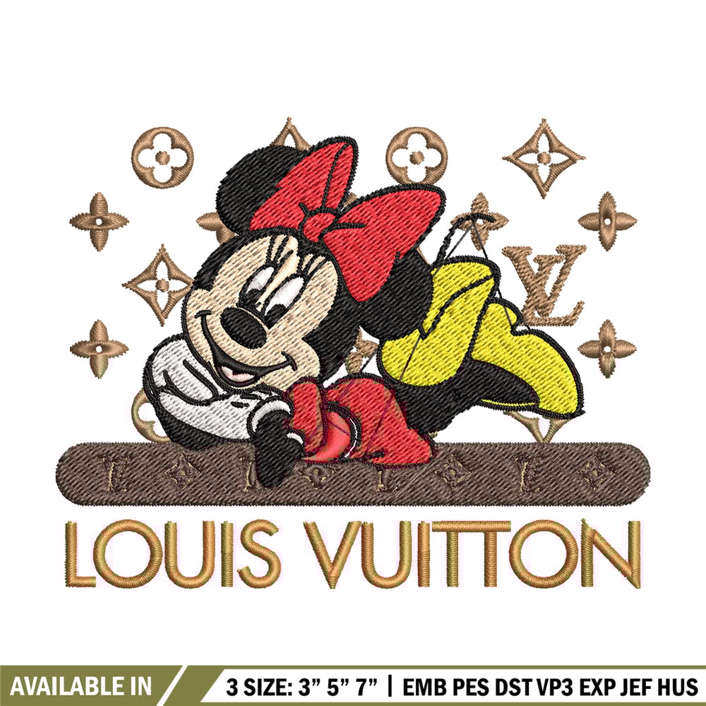 Minnie louis vuitton Embroidery Design, Lv Embroidery, Embroidery File, Brand Embroidery, Logo shirt, Digital download.jpg
