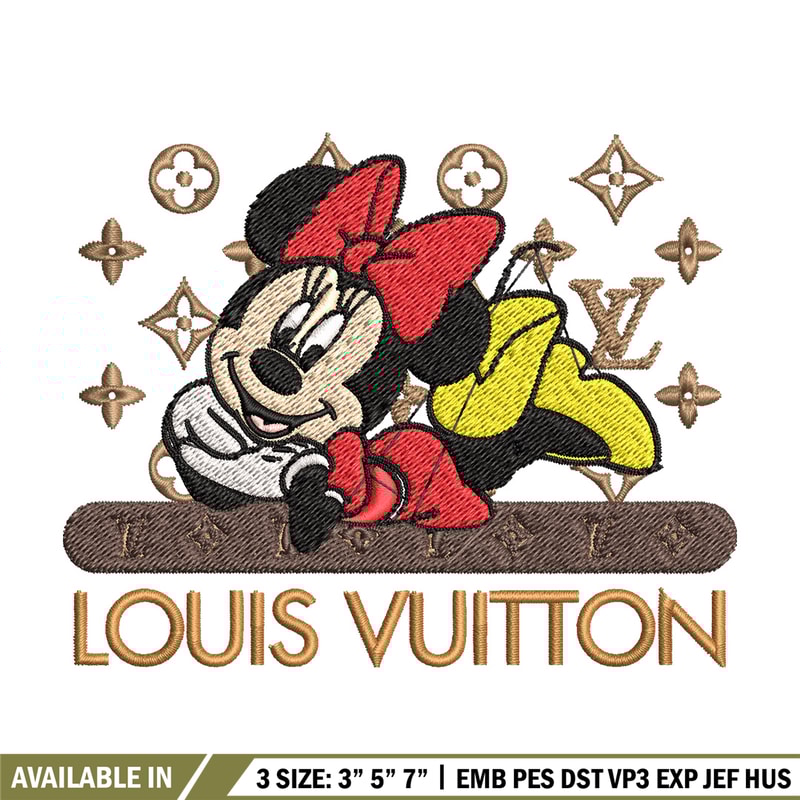 Minnie louis vuitton Embroidery Design, Lv Embroidery, Embroidery File, Brand Embroidery, Logo shirt, Digital download.jpg