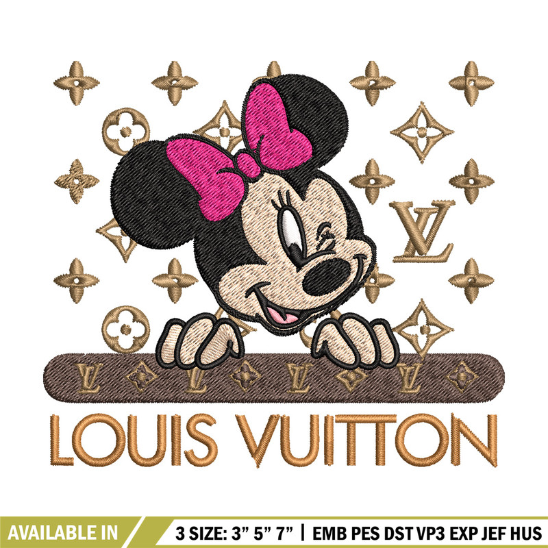 Minnie louis vuitton Embroidery Design, Lv Embroidery, Brand Embroidery, Logo shirt, Embroidery File, Digital download.jpg