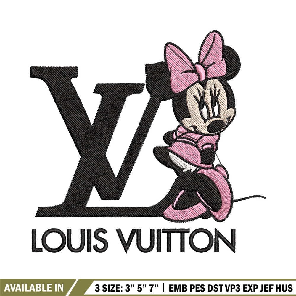 Minnie louis vuitton Embroidery Design, Lv Embroidery, Embroidery File, Disney Embroidery, Logo shirt, Digital download.jpg