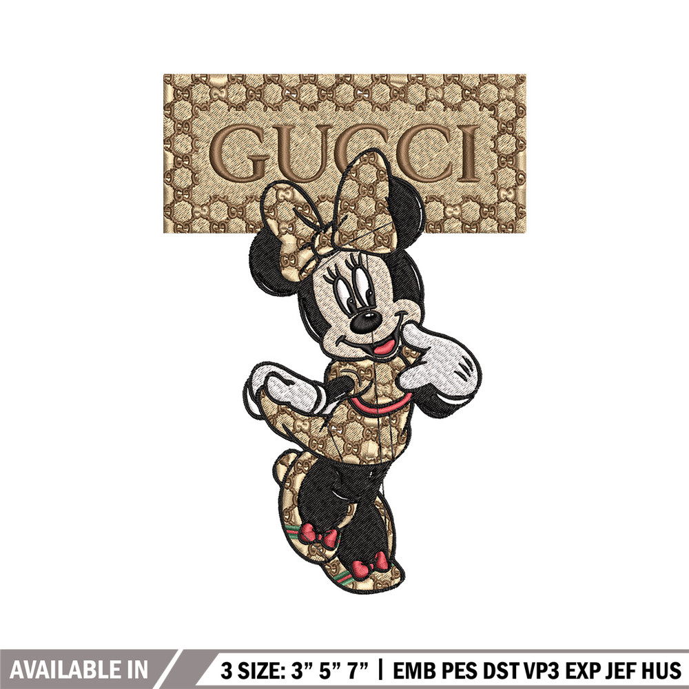 Minnie gucci Embroidery Design, Gucci Embroidery, Brand Embroidery, Logo shirt, Embroidery File, Digital download.jpg