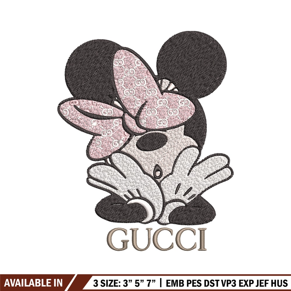 Minnie mouse Embroidery Design, Gucci Embroidery, Brand Embroidery, Logo shirt, Embroidery File, Digital download.jpg