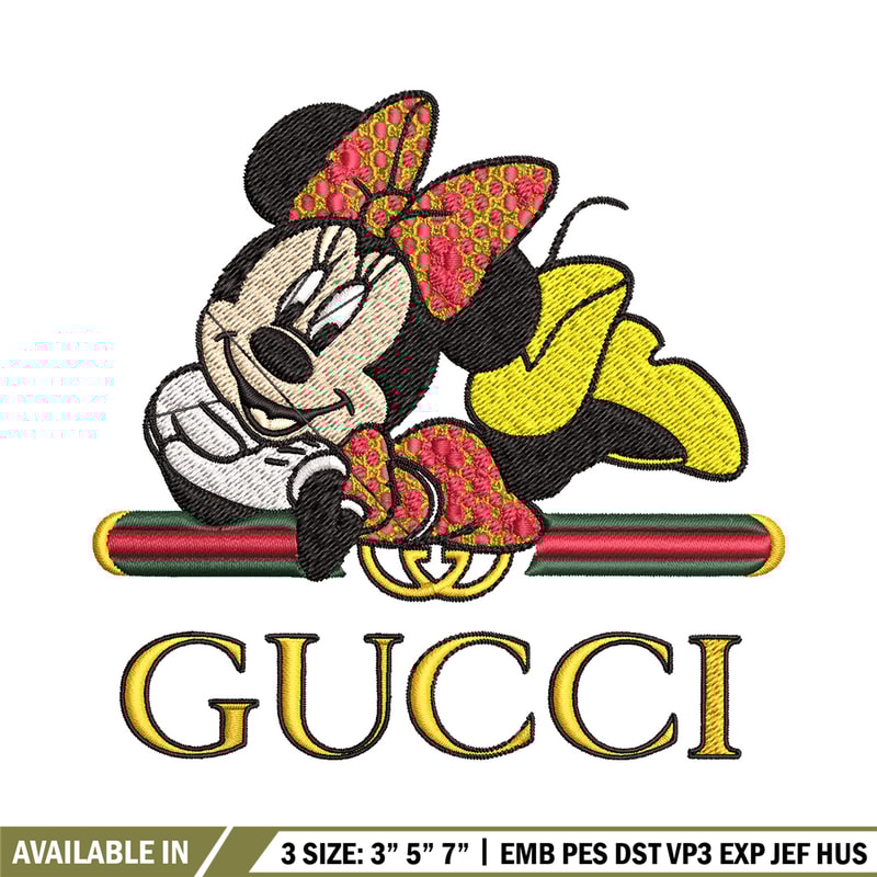 Minnie smile Embroidery Design, Gucci Embroidery, Brand Embroidery, Logo shirt, Embroidery File, Digital download.jpg