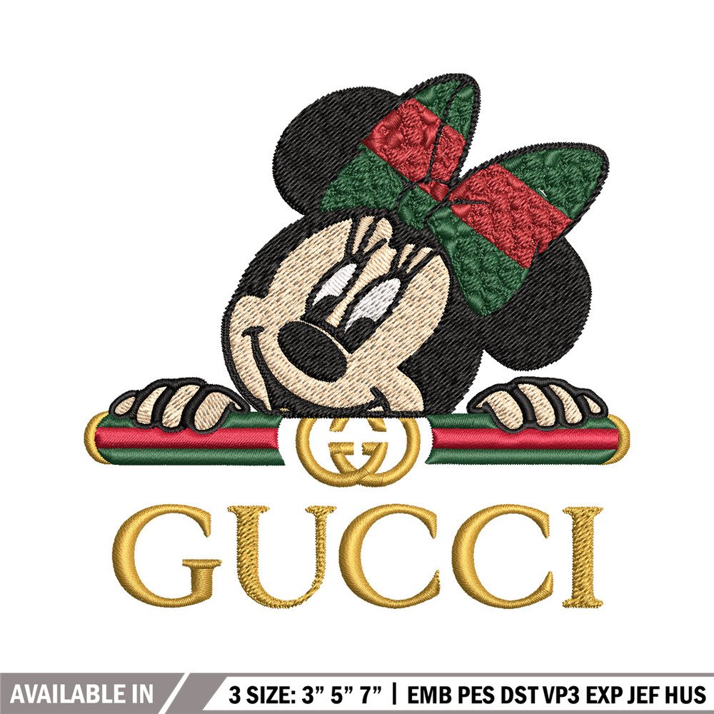 Minnie gucci head Embroidery Design, Gucci Embroidery, Brand Embroidery, Logo shirt, Embroidery File, Digital download.jpg