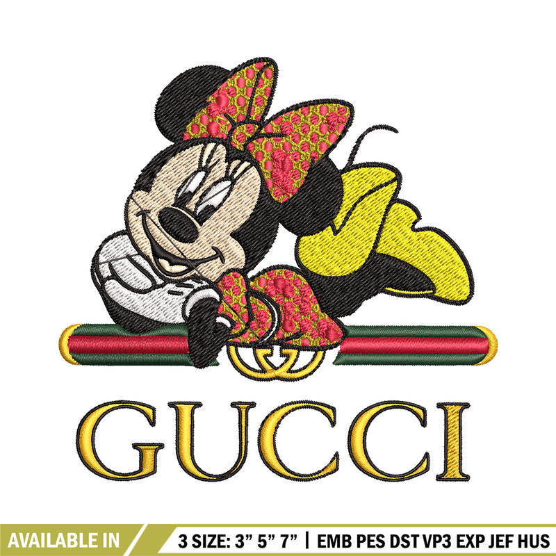 Minnie smile Embroidery Design, Gucci Embroidery, Brand Embroidery, Logo shirt, Embroidery File, Digital download.jpg