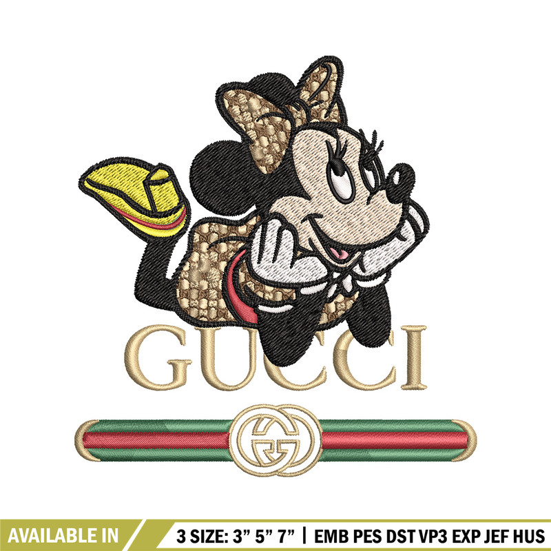 Minnie smile gucci Embroidery Design, Gucci Embroidery, Brand Embroidery, Logo shirt, Embroidery File, Digital download.jpg