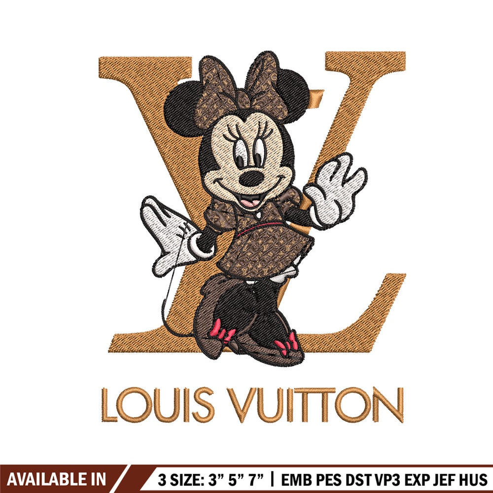 Minnie smile lv Embroidery Design, Lv Embroidery, Embroidery File, Brand Embroidery, Logo shirt, Digital download.jpg