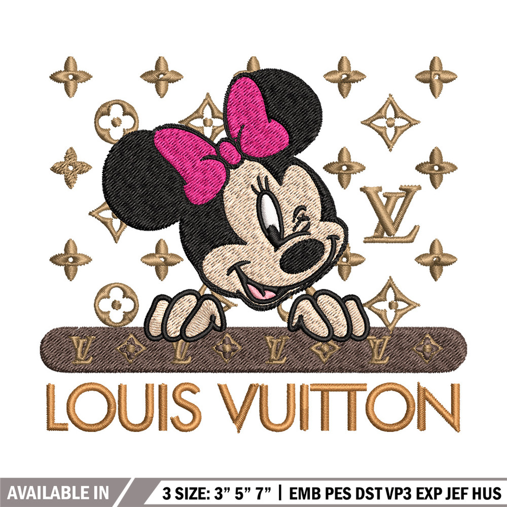 Minnie louis vuitton Embroidery Design, Lv Embroidery, Brand Embroidery, Logo shirt, Embroidery File, Digital download.jpg