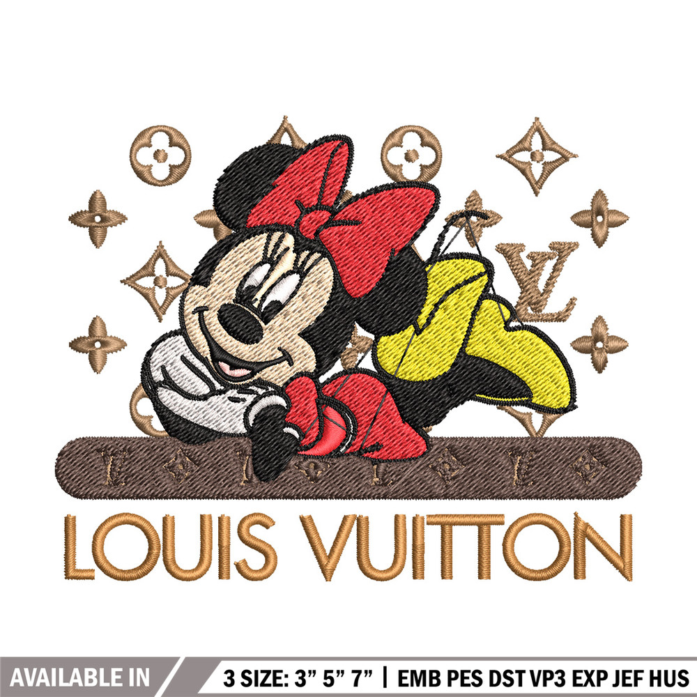 Minnie louis vuitton Embroidery Design, Lv Embroidery, Embroidery File, Brand Embroidery, Logo shirt, Digital download.jpg