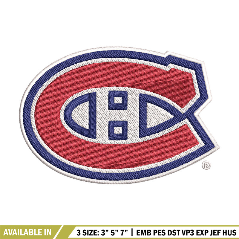 Montreal Canadiens logo Embroidery, NHL Embroidery, Sport embroidery, Logo Embroidery, NHL Embroidery design..jpg