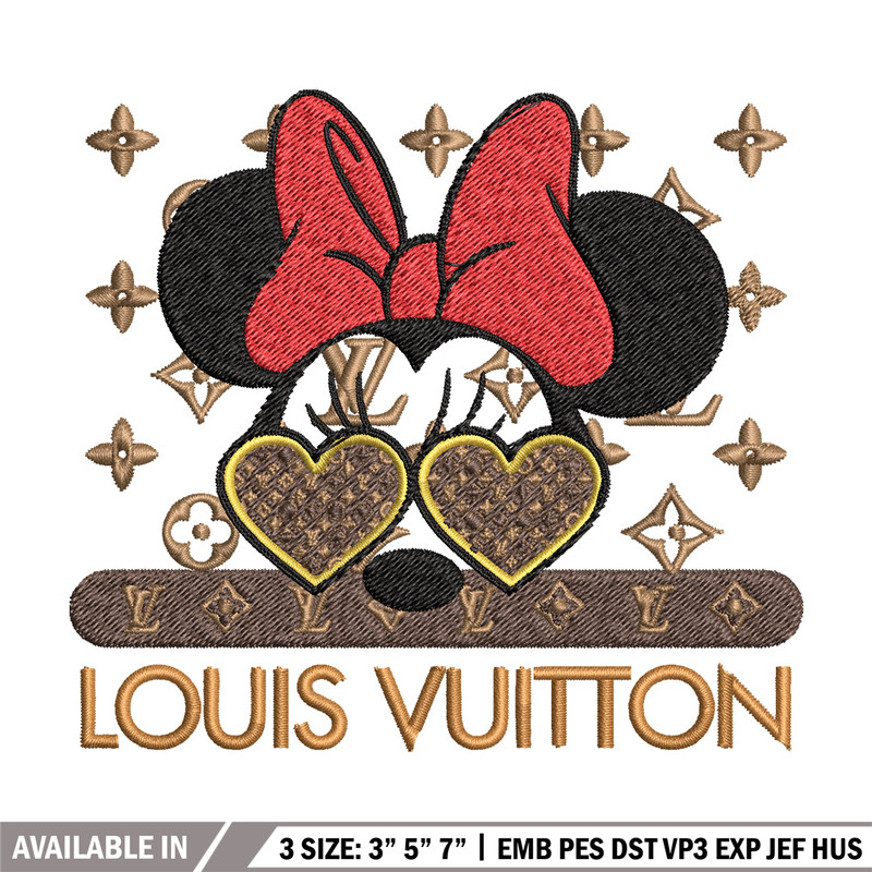 Minnie love lv Embroidery Design, Lv Embroidery, Embroidery File, Brand Embroidery, Logo shirt, Digital download.jpg