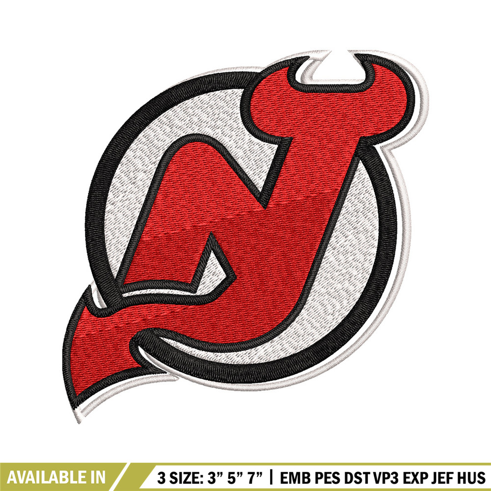 New Jersey Devils logo Embroidery, NHL Embroidery, Sport embroidery, Logo Embroidery, NHL Embroidery design.jpg