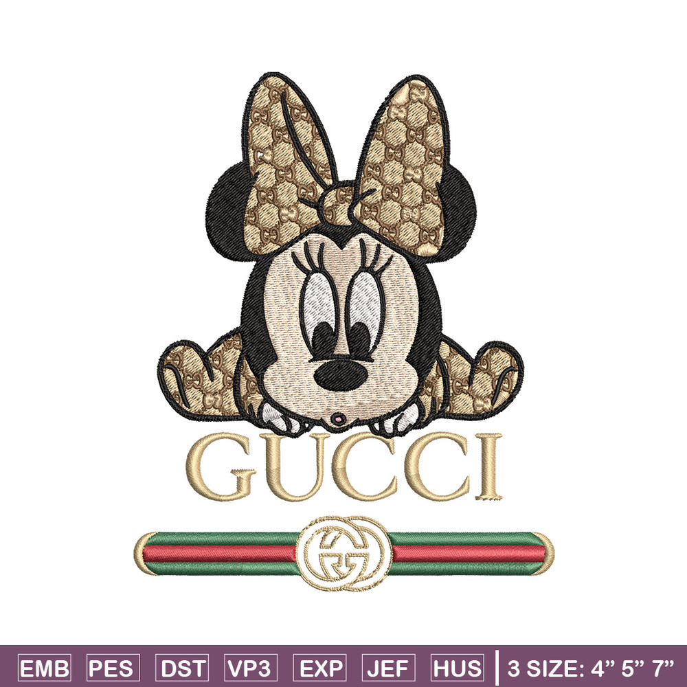 Minnie baby gucci Embroidery Design,Gucci Embroidery, Embroidery File, Logo shirt, Sport Embroidery, Digital download.jpg