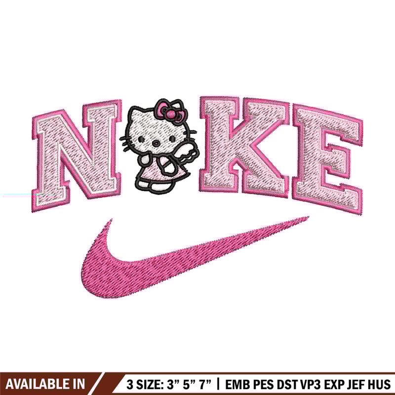 Nike kitty Embroidery Design, Hello kitty Embroidery, Nike Embroidery, Embroidery File, Logo shirt, Digital download.jpg