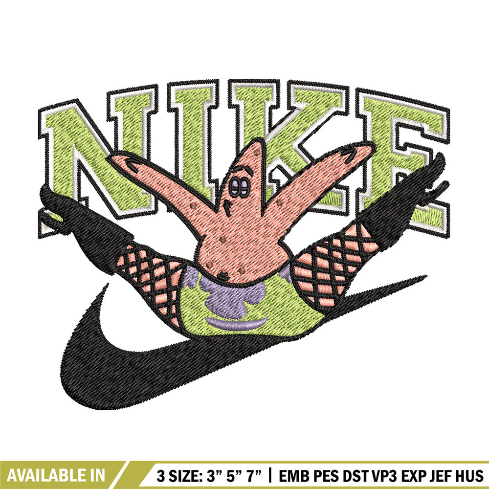 Nike patrick Embroidery Design, Spongebob Embroidery, Nike Embroidery, Embroidery File, Logo shirt, Digital download.jpg