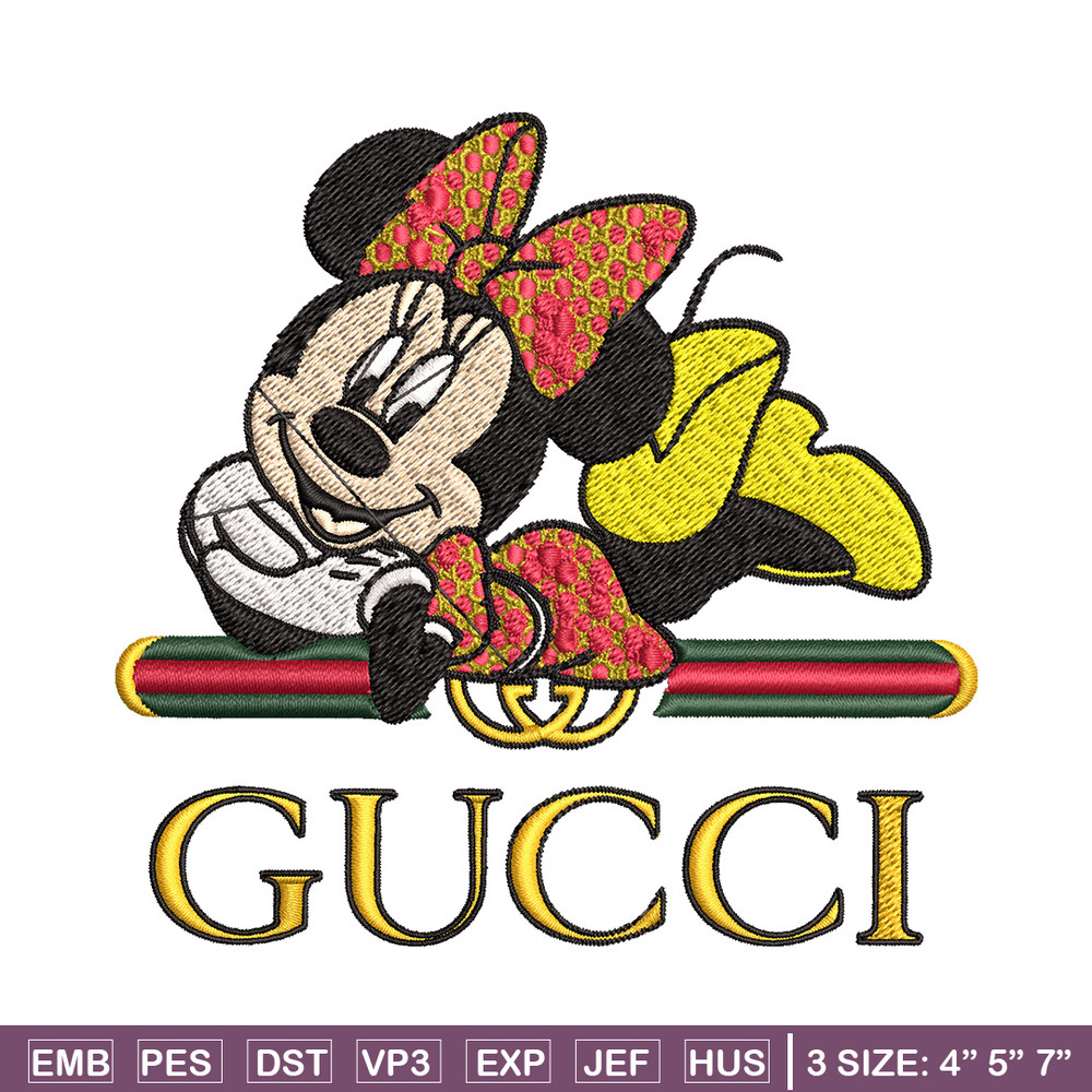 Minnie smile Embroidery Design, Gucci Embroidery, Brand Embroidery, Logo shirt, Embroidery File, Digital download.jpg