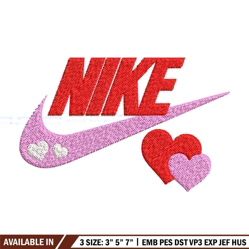 Nike pink love Embroidery Design, Brand Embroidery, Nike Embroidery, Embroidery File, Logo shirt, Digital download.jpg