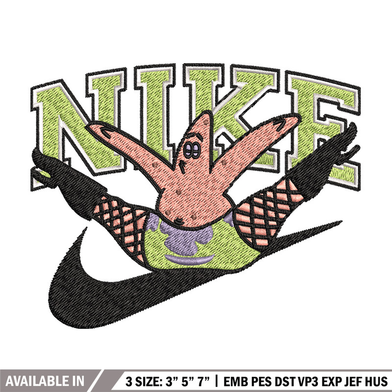 Nike patrick Embroidery Design, Spongebob Embroidery, Nike Embroidery, Embroidery File, Logo shirt, Digital download.jpg