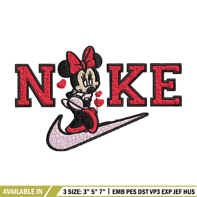 Nike red minnie Embroidery Design, Brand Embroidery, Nike Embroidery, Embroidery File, Logo shirt, Digital download.jpg