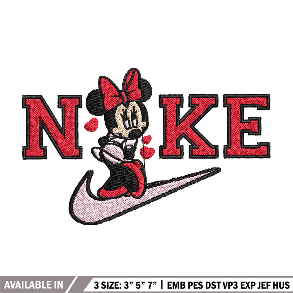 Nike red minnie Embroidery Design, Brand Embroidery, Nike Embroidery, Embroidery File, Logo shirt, Digital download.jpg