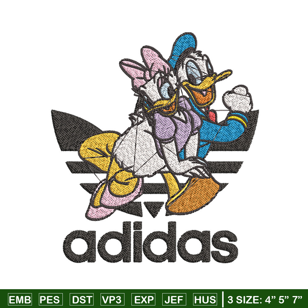 Daisy x duck adidas Embroidery Design, Adidas Embroidery, Brand Embroidery, Embroidery File,Logo shirt,Digital download.jpg