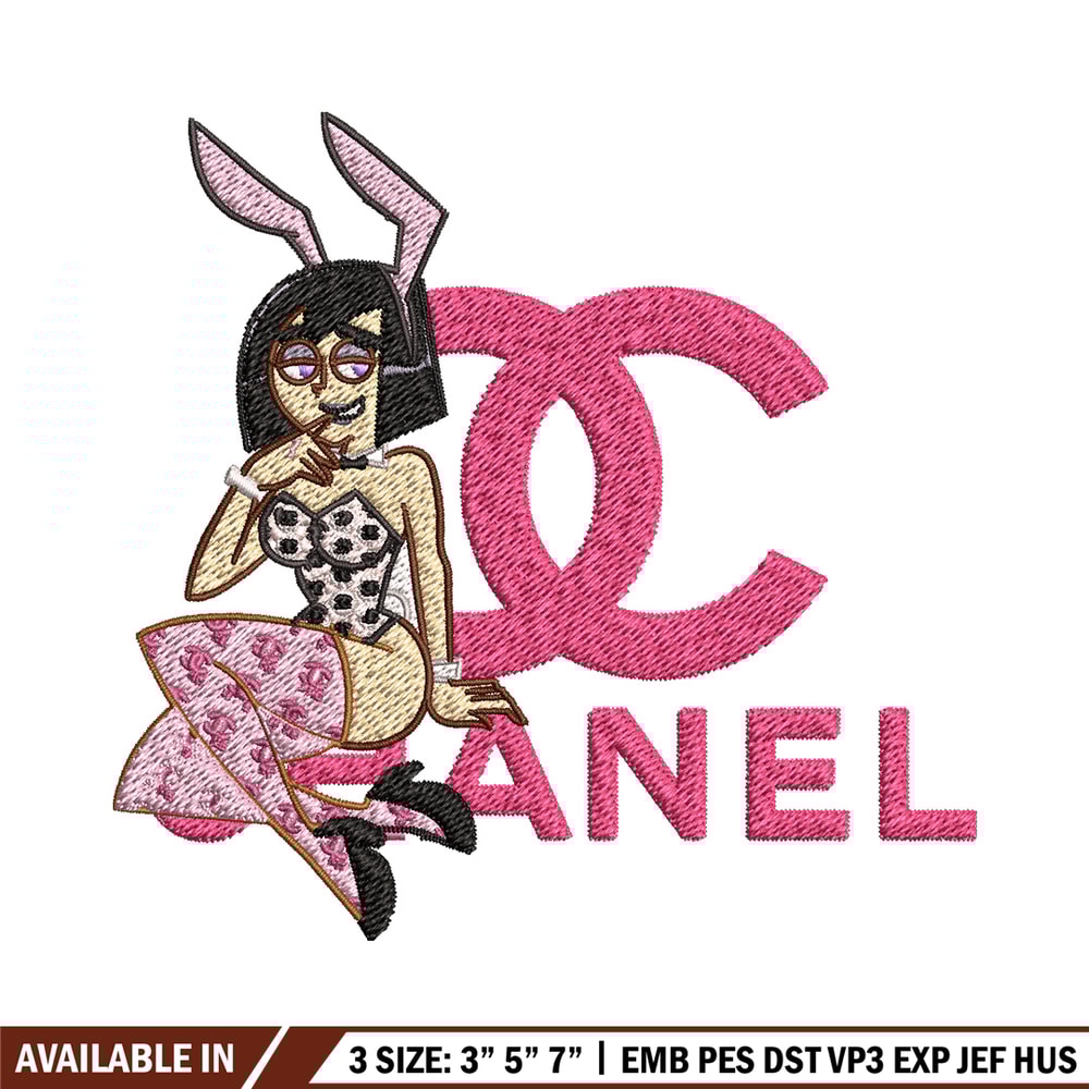 Pink bunny girl Embroidery Design, Gucci Embroidery, Brand Embroidery, Embroidery File, Logo shirt, Digital download.jpg