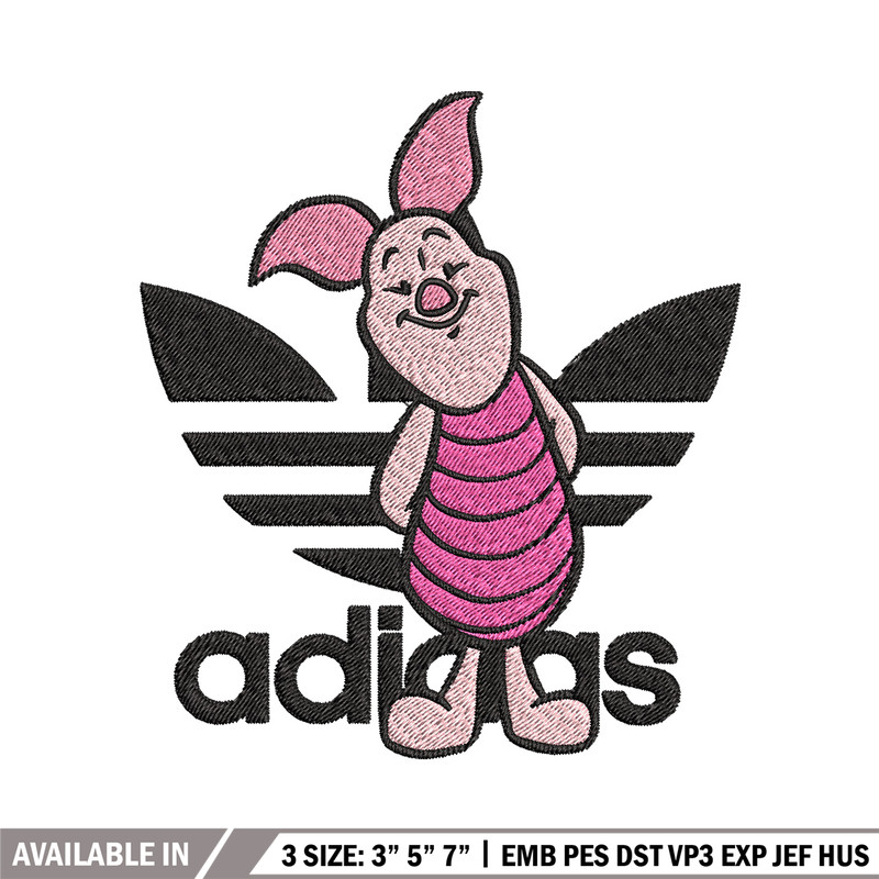 Piglet adidas Embroidery Design, Adidas Embroidery, Brand Embroidery, Embroidery File,Logo shirt,Digital download.jpg