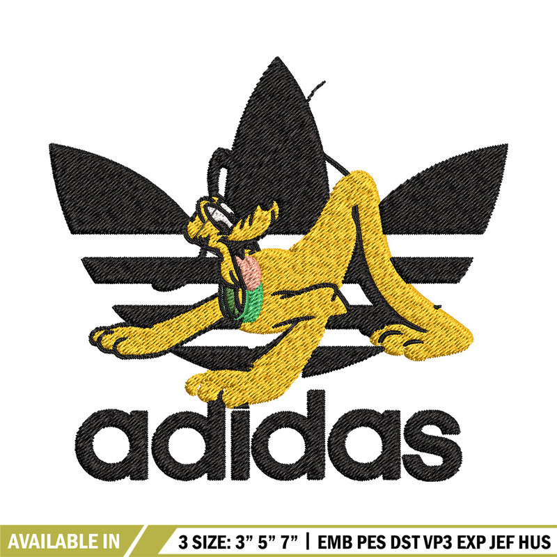 Pluto adidas Embroidery Design, Adidas Embroidery, Brand Embroidery, Embroidery File,Logo shirt,Digital download.jpg