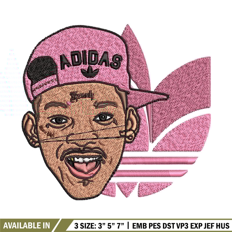 Rapper pink adidas Embroidery Design, Adidas Embroidery, Brand Embroidery, Embroidery File, Logo shirt, Digital download.jpg