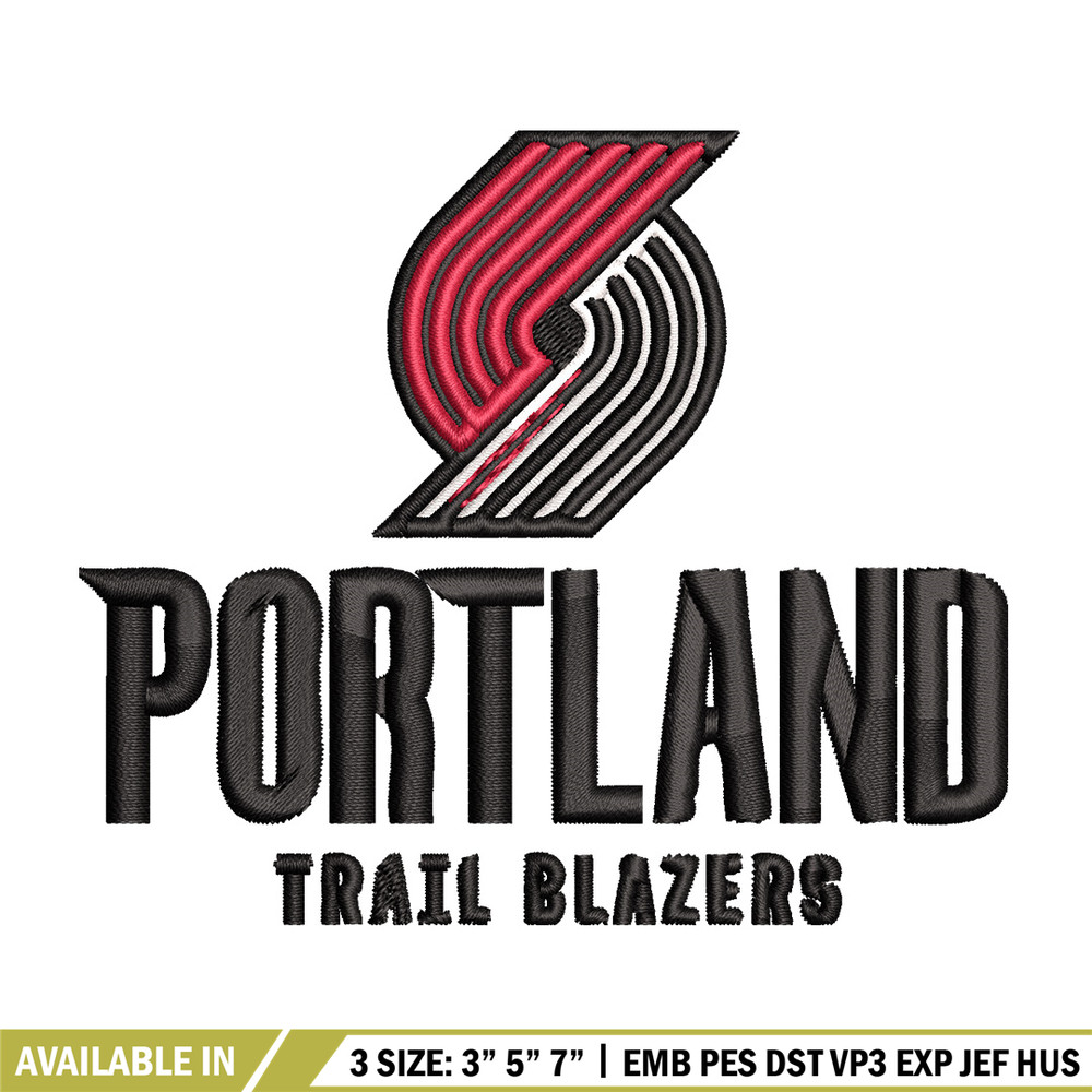 Portland Trail Blazers logo Embroidery, NBA Embroidery, Sport embroidery, Logo Embroidery, NBA Embroidery design.jpg