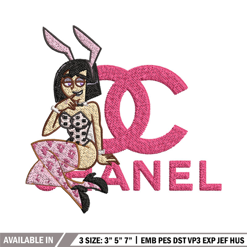 Pink bunny girl Embroidery Design, Gucci Embroidery, Brand Embroidery, Embroidery File, Logo shirt, Digital download.jpg