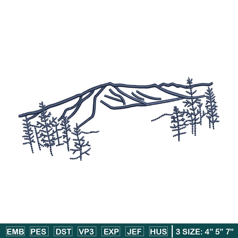 Mountain embroidery design, Mountain embroidery, Mountain design, embroidery file, logo shirt, Digital download..jpg