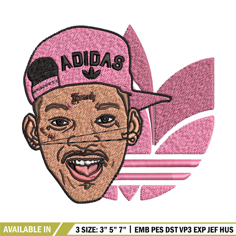 Rapper pink adidas Embroidery Design, Adidas Embroidery, Brand Embroidery, Embroidery File, Logo shirt, Digital download.jpg