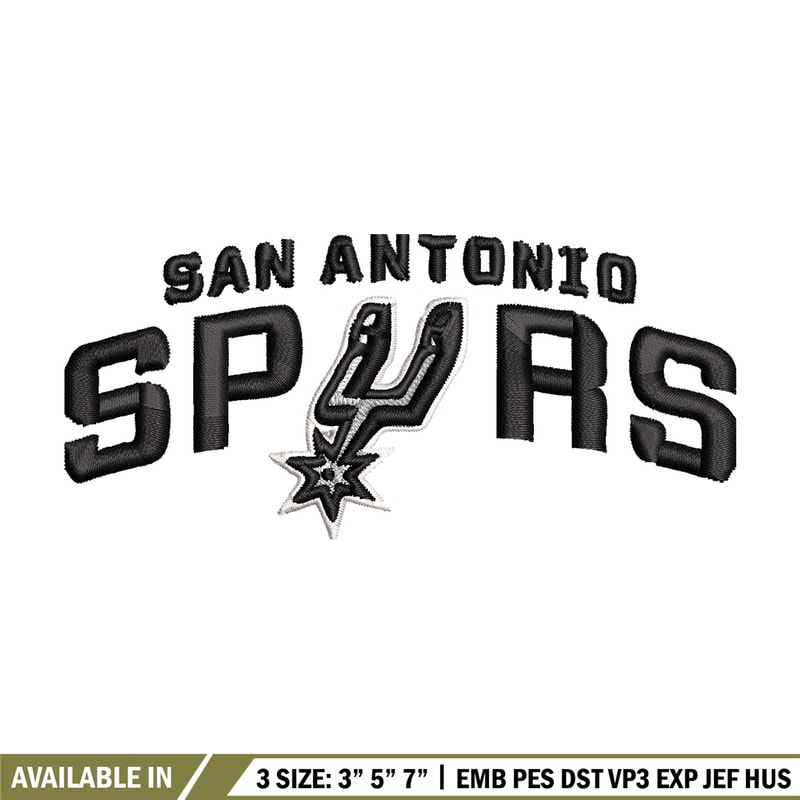 San Antonio Spurs logo Embroidery, NBA Embroidery, Sport embroidery, Logo Embroidery, NBA Embroidery design..jpg