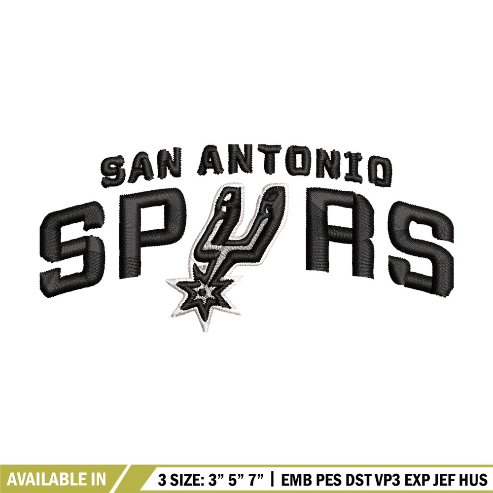 San Antonio Spurs logo Embroidery, NBA Embroidery, Sport embroidery, Logo Embroidery, NBA Embroidery design..jpg