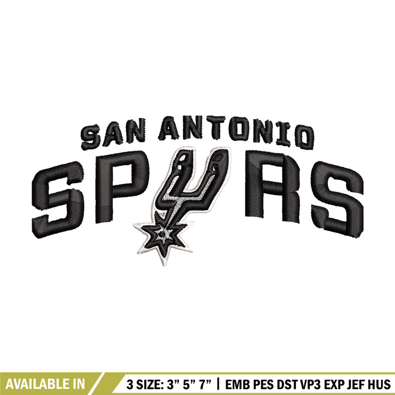 San Antonio Spurs logo Embroidery, NBA Embroidery, Sport embroidery, Logo Embroidery, NBA Embroidery design..jpg