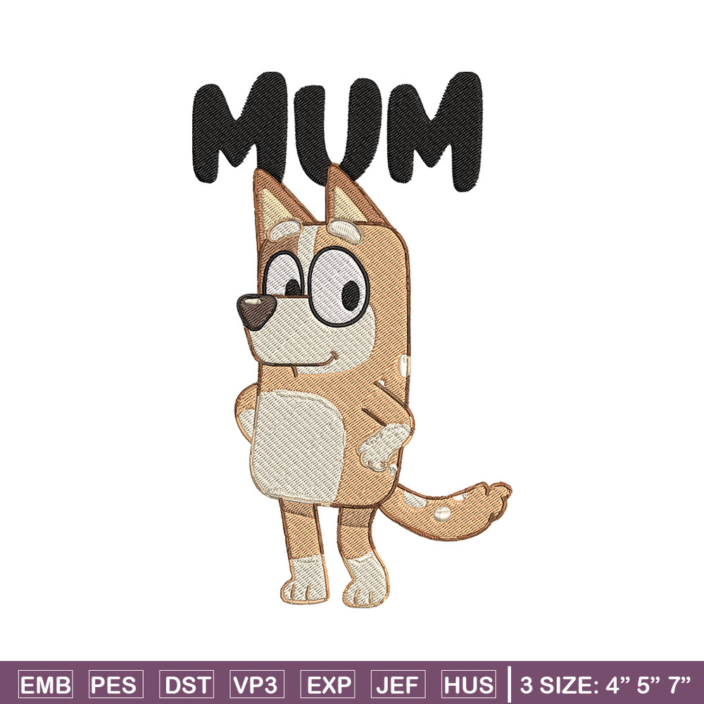 Mum bluey Embroidery, Bluey Cartoon Embroidery, cartoon Embroidery, Embroidery File, cartoon shirt, digital download..jpg