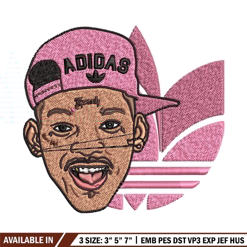 Rapper pink adidas Embroidery Design, Adidas Embroidery, Brand Embroidery, Embroidery File, Logo shirt, Digital download.jpg