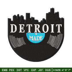 Detroit Made embroidery design, Detroit Made embroidery, logo design, embroidery file, logo shirt, Digital download.