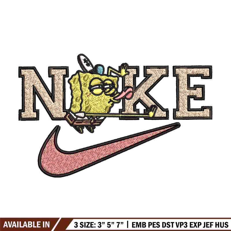 Spongebob x nike Embroidery Design, Nike Embroidery, Brand Embroidery, Embroidery File, Logo shirt, Digital download.jpg