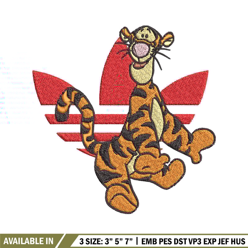 Tigger adidas Embroidery Design, Adidas Embroidery, Embroidery File, Brand Embroidery, Logo shirt, Digital download.jpg