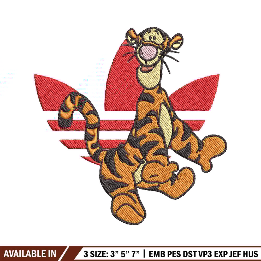 Tigger adidas Embroidery Design, Adidas Embroidery, Embroidery File, Brand Embroidery, Logo shirt, Digital download.jpg