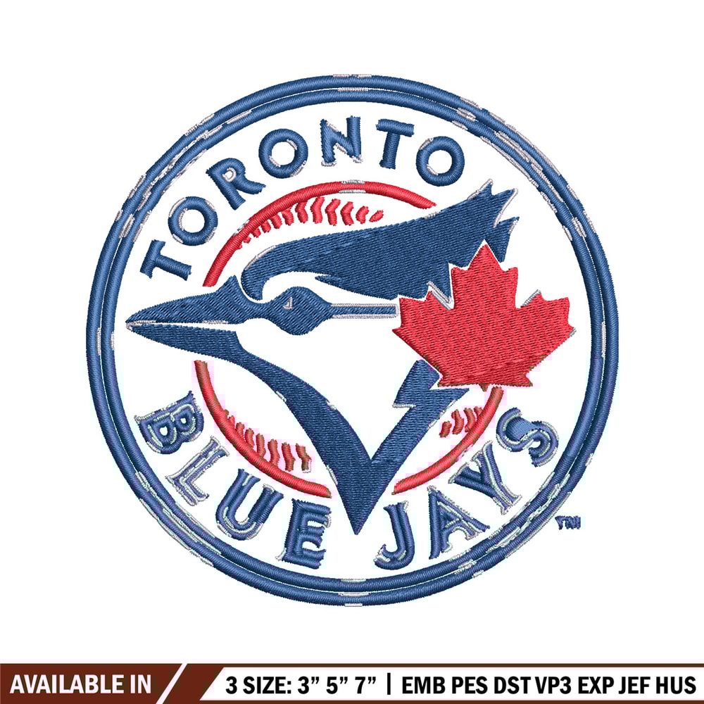 Toronto Blue Jays logo Embroidery, MLB Embroidery, Sport embroidery, Logo Embroidery, MLB Embroidery design..jpg