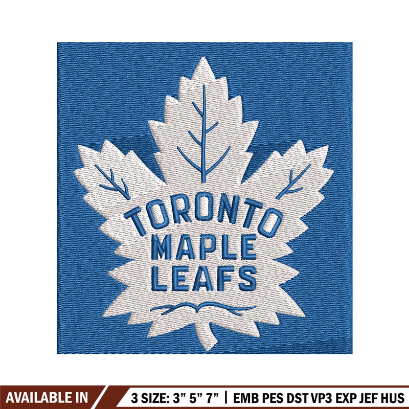 Toronto Maple logo Embroidery, NHL Embroidery, Sport embroidery, Logo Embroidery, NHL Embroidery design.jpg