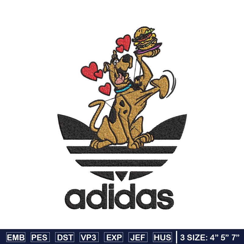 Dog love adidas Embroidery Design, Adidas Embroidery, Embroidery File, Brand Embroidery, Logo shirt, Digital download.jpg