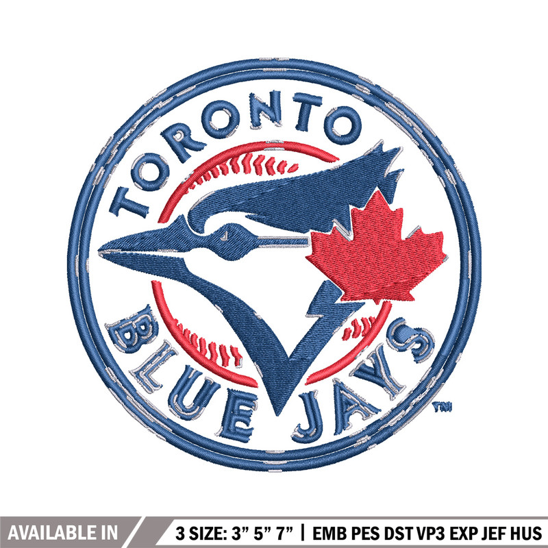 Toronto Blue Jays logo Embroidery, MLB Embroidery, Sport embroidery, Logo Embroidery, MLB Embroidery design..jpg